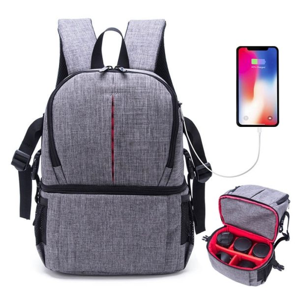 PULUZ Multi-functional Waterproof Nylon Shoulder Backpack