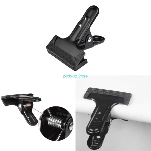 Q5WA Metal Clip Background Support Clamps Rubber Protective Sleeve Photo Studio Backdrop Bracket Holder Photography Accessory